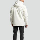 Men's Classic Raincoat with Adjustable Hood and Zip Closure