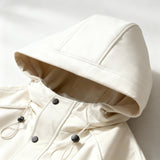 Men's Classic Raincoat with Adjustable Hood and Zip Closure