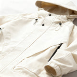 Men's Classic Raincoat with Adjustable Hood and Zip Closure