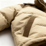 Men's Dual-Fabric Puffer Jacket with Corded Accents