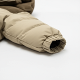 Men's Dual-Fabric Puffer Jacket with Corded Accents