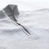 Men's Minimal Half-Zip Sweater with Structured Knit Design