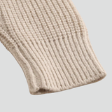 Men's Ribbed Knit Turtleneck Sweater with Zip Closure